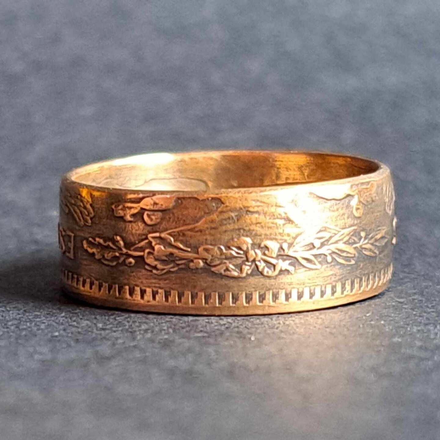 Men's 18K and 22K Gold Coin Ring
