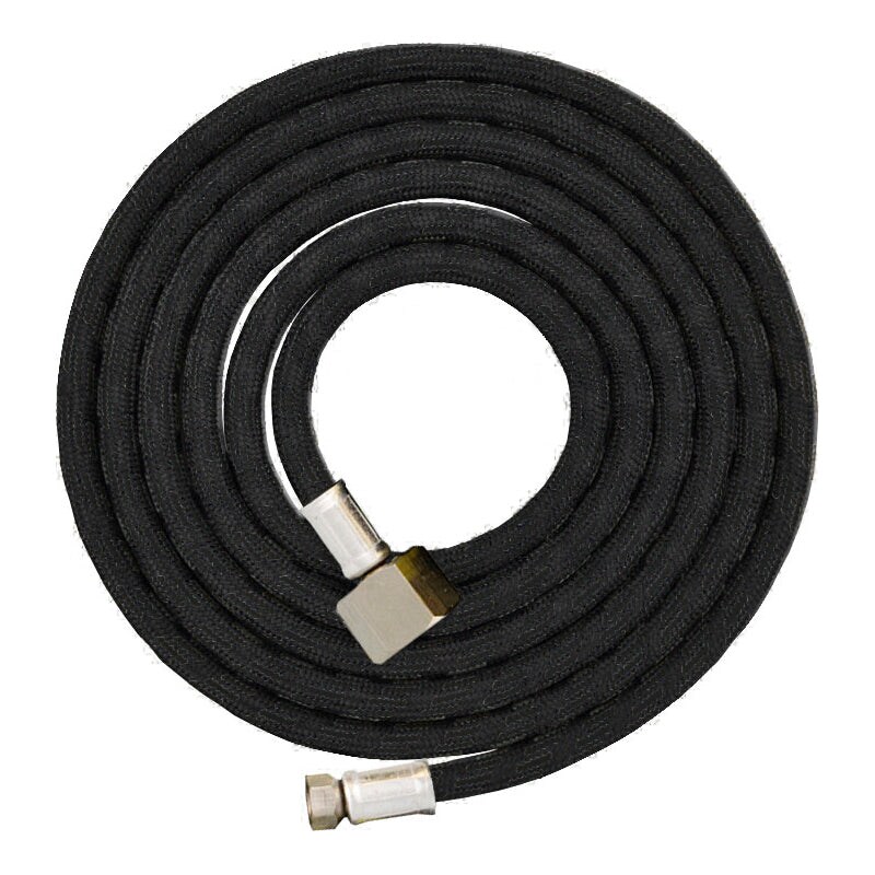 6' Nylon Braided Airbrush Hose with a PAASCHE Airbrush Size Fitting on One  End and a Standard 1/4 Size Fitting on the Other End (Hose color may vary)