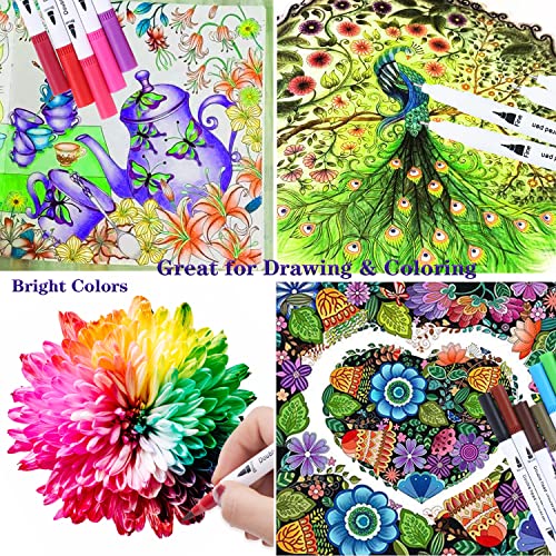  Upanic 36 Colors Brush Tip Markers for Adult Coloring,Coloring  Markers for Lettering,Dual Tip Brush Pens for Kids Drawing,Coloring Pens  for Art,Journal Planner,Doodle : Arts, Crafts & Sewing