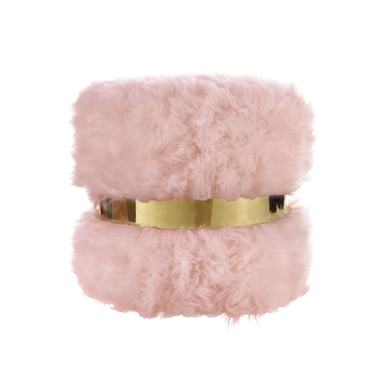 Hassan Faux Fur Ottoman