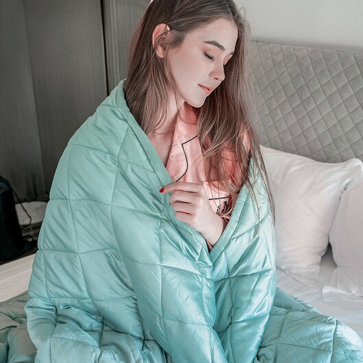 Heavy Weighted Blanket 3 Pieces Set with Hot and Cold Duvet Covers