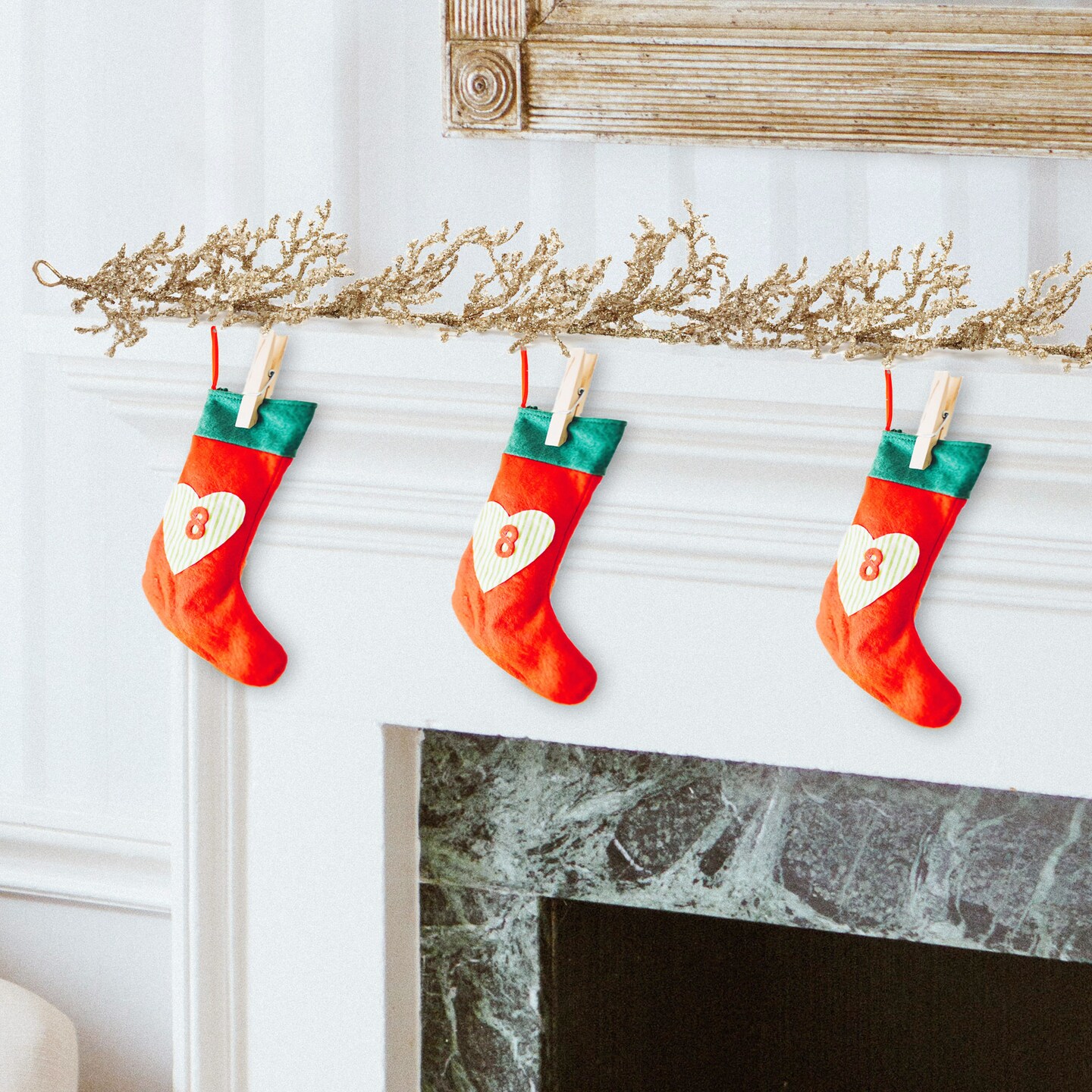 Gold Iced Twig Garland | 5-Foot | Holiday Xmas Accents | Christmas Garlands | Table &#x26; Mantel | Home &#x26; Office Decor (Set of 2)