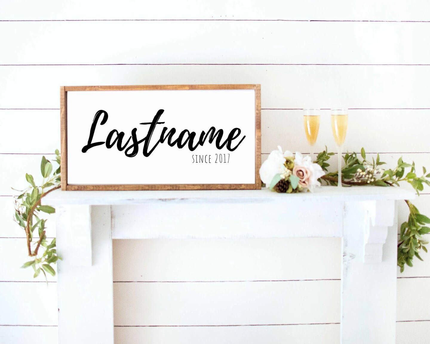 Last name rustic farmhouse wood Signs art