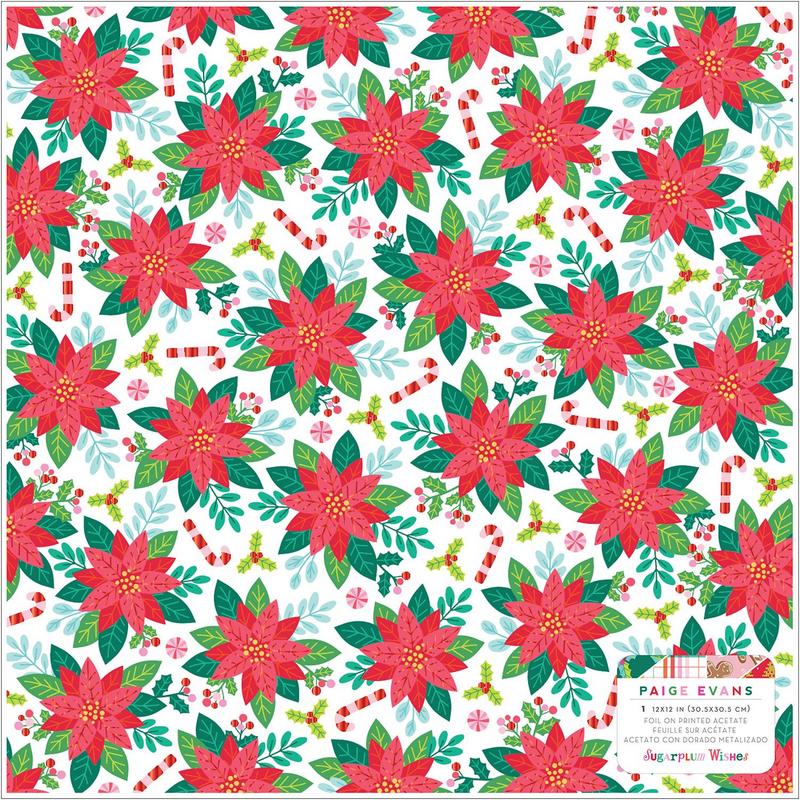 Sugarplum Wishes Acetate & Red Foil Sheet Paige Evans Michaels
