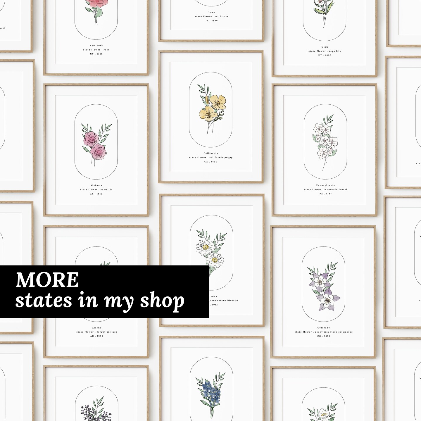 Florida State Flower Print | Unframed FL Orange Blossom USA State Illustrated Floral Art - image8