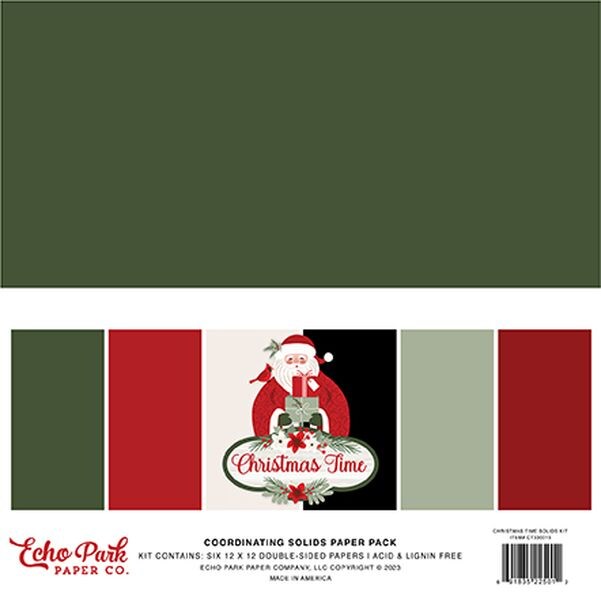 Echo Park Christmas Time Solids Kit Michaels