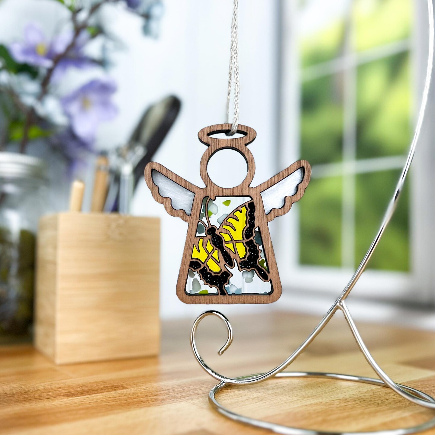 3.5&#x22; Swallowtail Butterfly Ornament - Handcrafted in Texas - Mother&#x27;s Angels&#xAE; Figurine - Mother&#x27;s Day Gifts