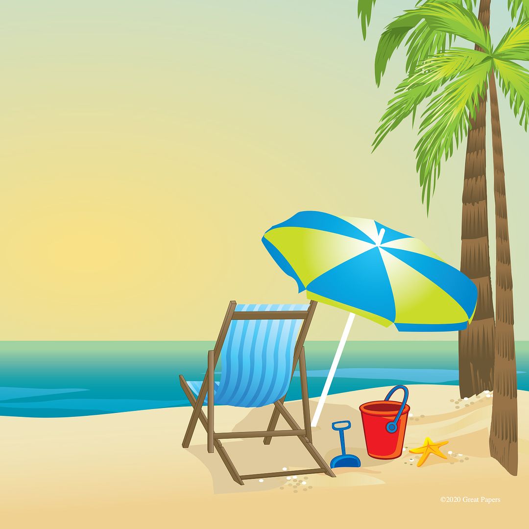 Great Papers! By the Beach Stationery Letterhead, Invitations and Announcements, Printer Friendly, 8.5"x11", 80 Pack