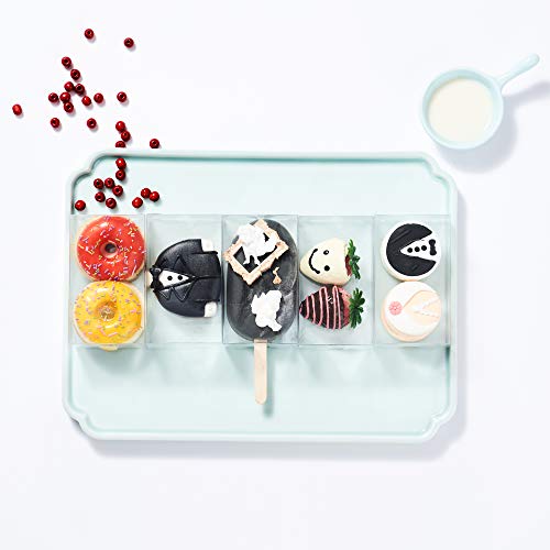 50 PCS 3.7 x 2.2 x 1.5 inches Professional Boxes, Clear Gift Plastic Boxes, Ice Cream Shaped Boxes for Baby Shower, Holiday and Kids Birthday Party Favors