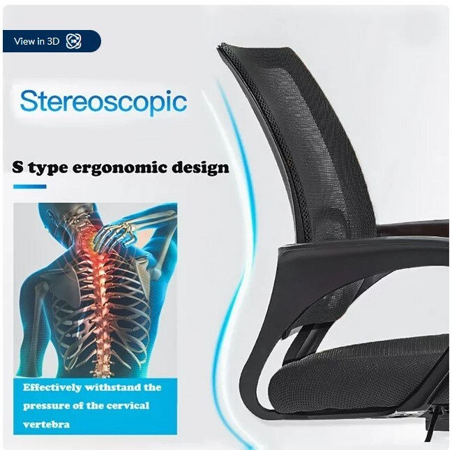 Modern Executive Rolling Swivel Chair for Women &#x26; Men, Black Mesh Office Chair Desk Chair Computer Chair Ergonomic Adjustable Stool Back Support