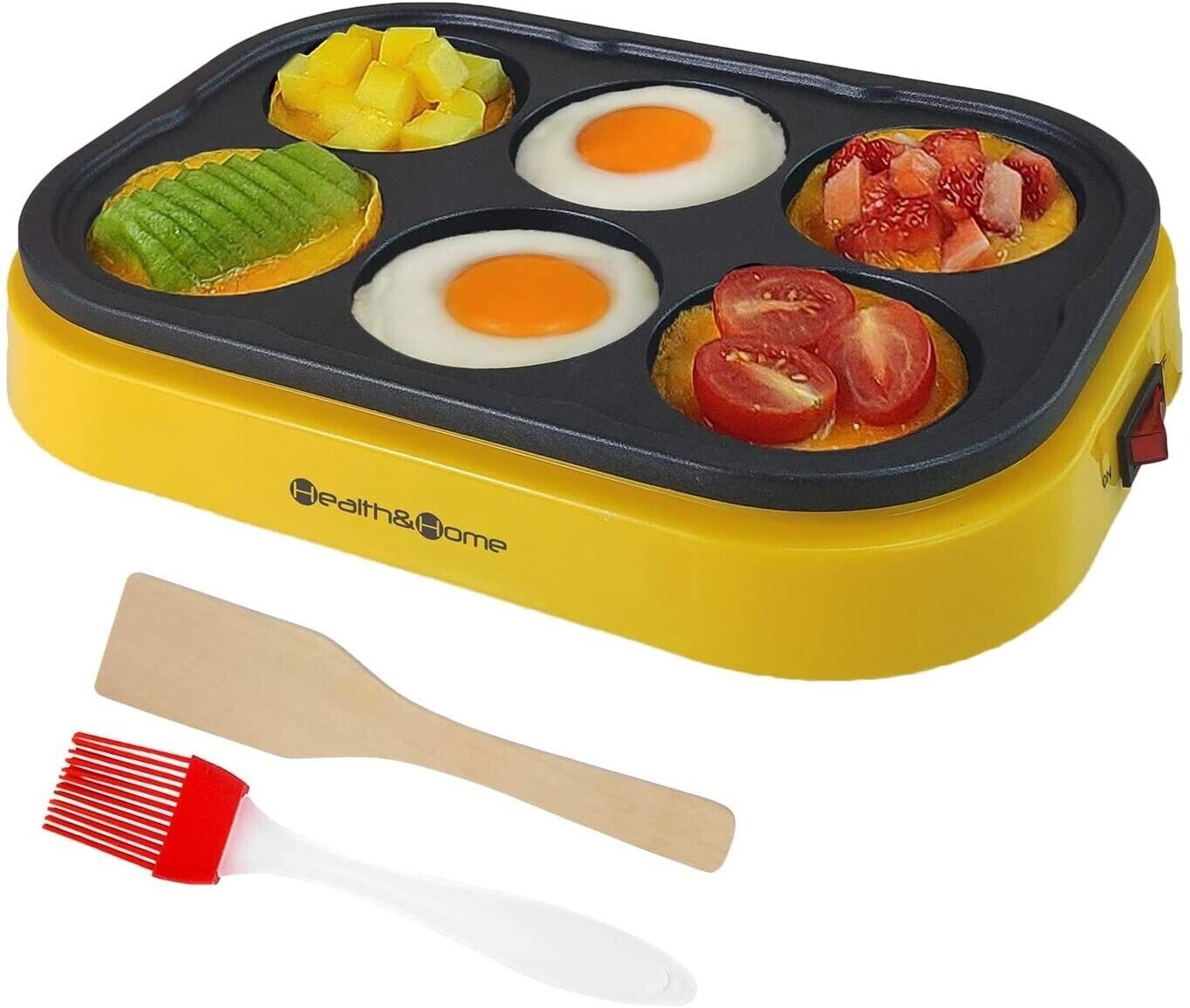 Electric Mini Pancake and Egg Frying Pan for Snacks or Desserts