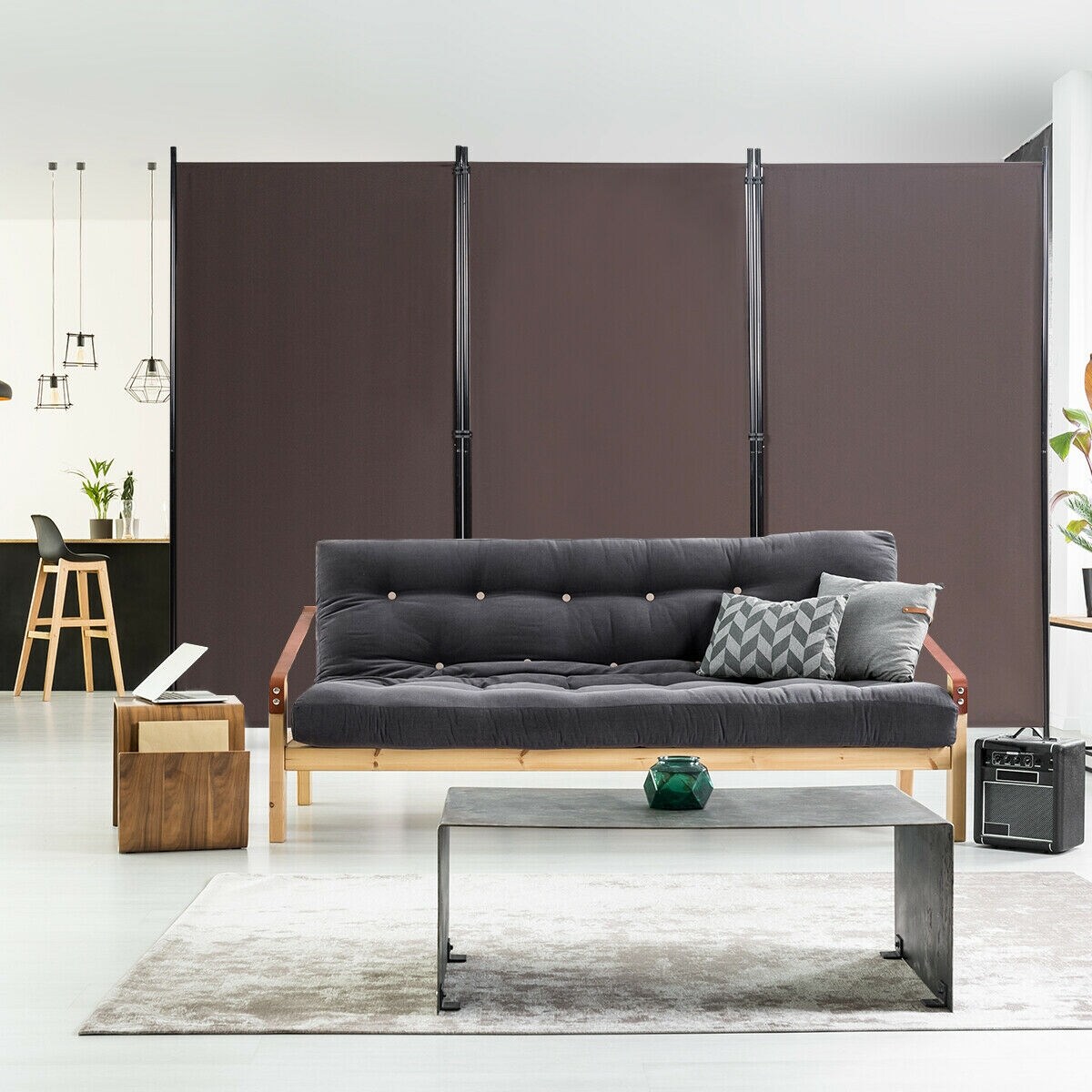 3-Panel Room Divider Folding Privacy Partition Screen for Office Room