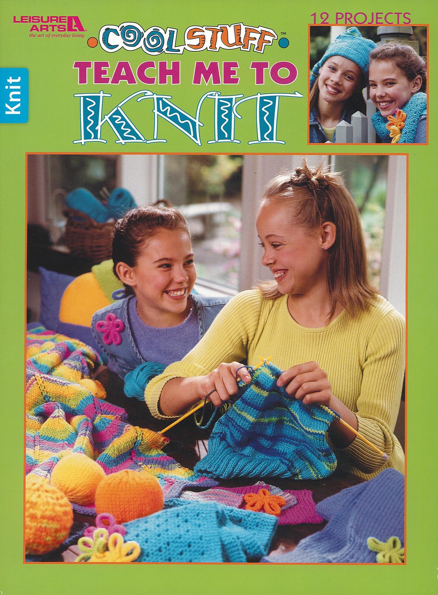 Leisure Arts Cool Stuff Teach Me To Knit Knitting Book