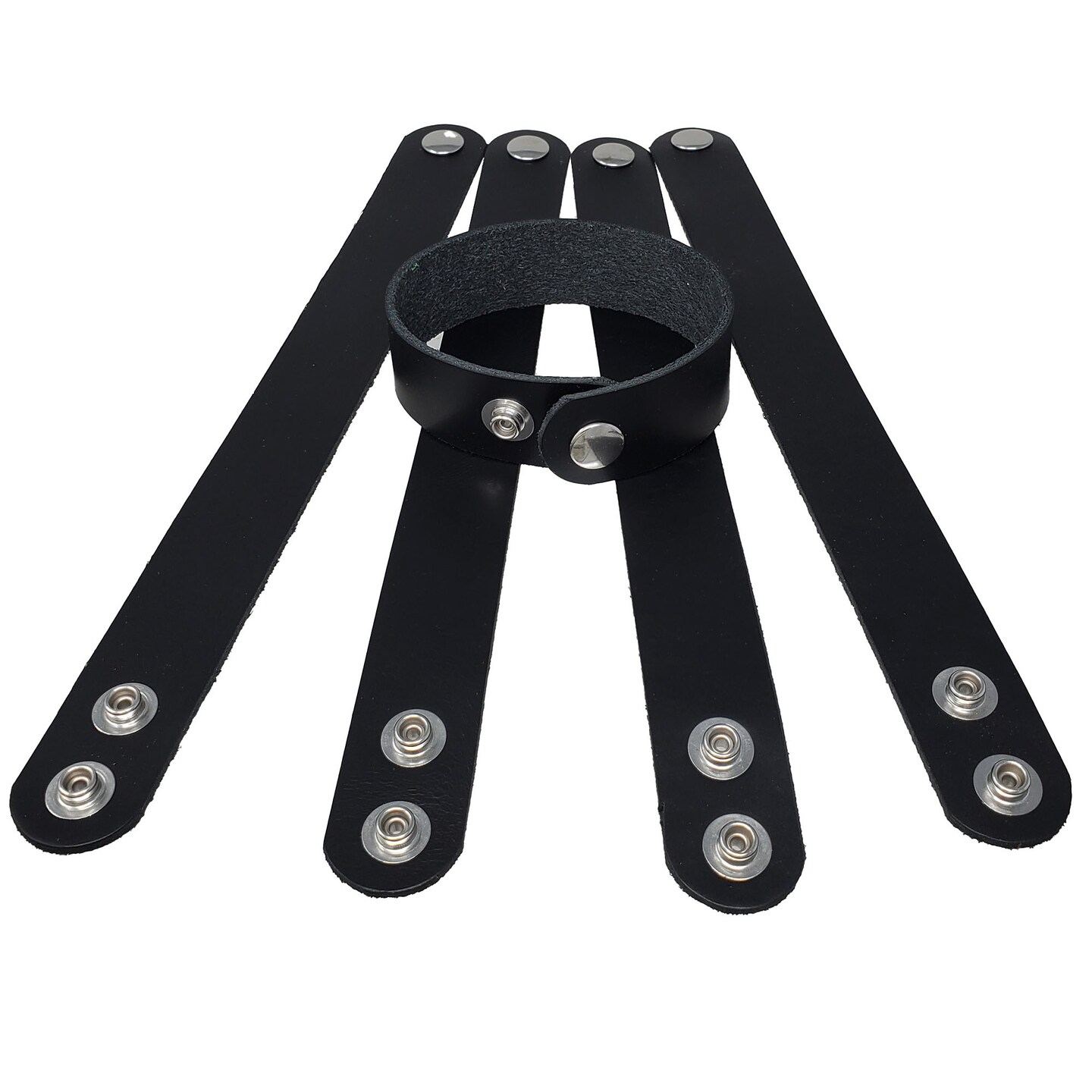 1" Adjustable Latigo Leather Bracelets – DIY Hot & Foil Stamping, Laser Engraving Blanks (6 Pack)