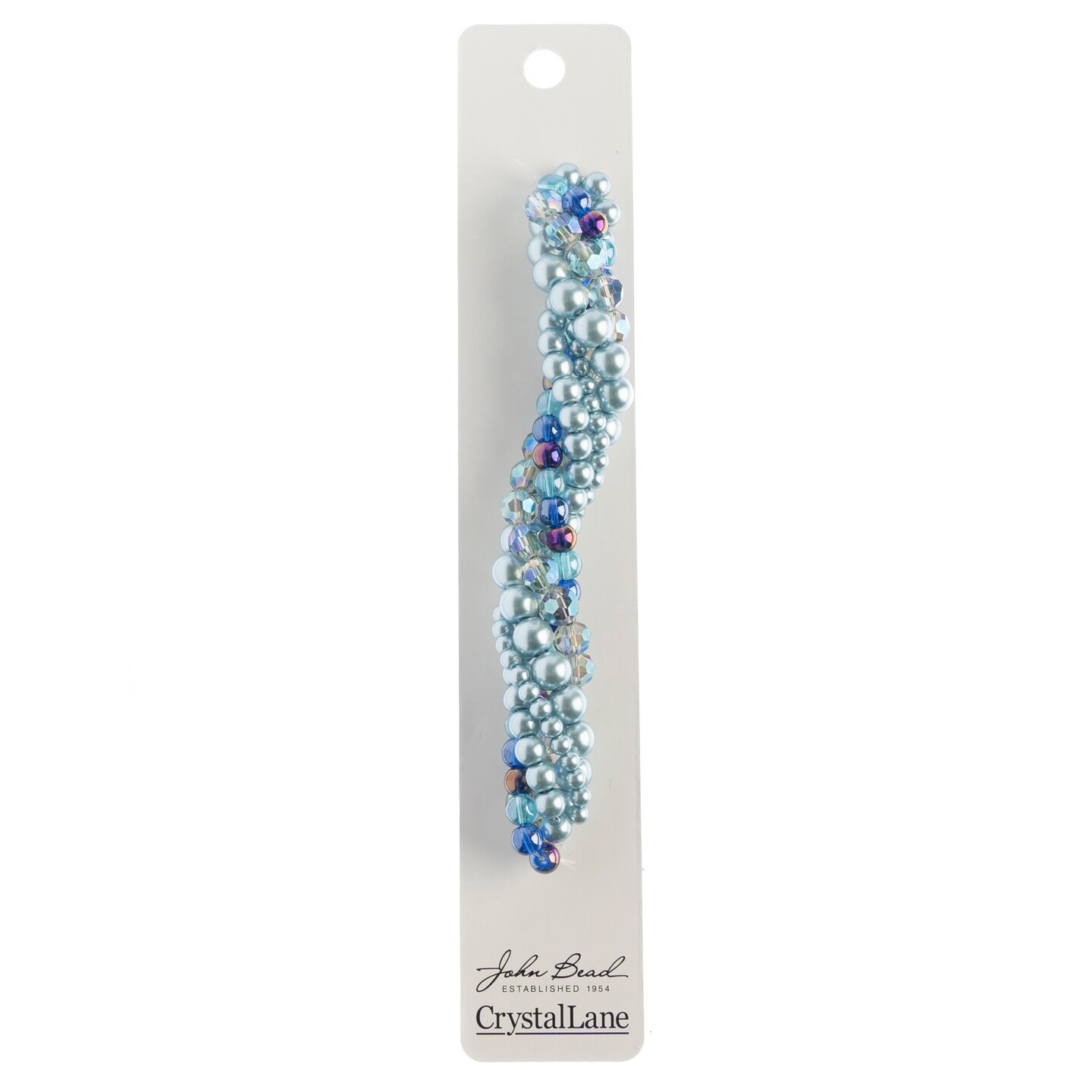 Crystal Lane DIY Gentian Twisted Glass &#x26; Pearls Beads, 5 Strands