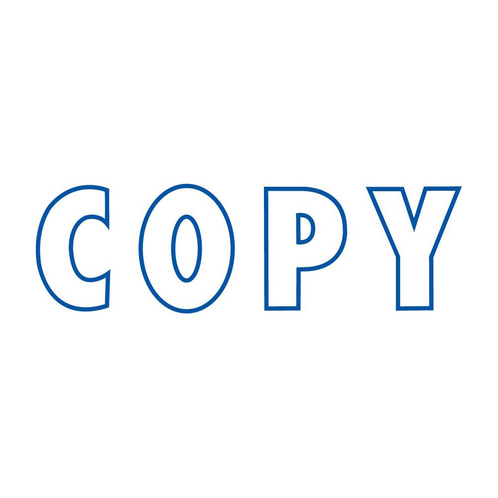 2000 PLUS Greenline Message Stamp, Self-Inking, COPY, 1-1/2" x 9/16" impression area, 80% recycled, Blue ink