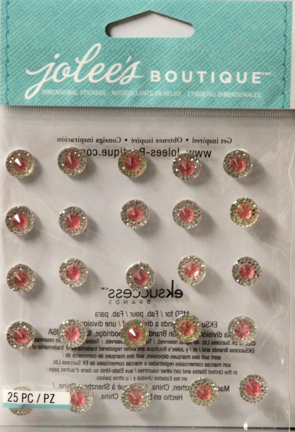 Jolee&#x27;s Boutique Bling Dual Tone Prizm Spinel Adhesive Dimensional Stickers