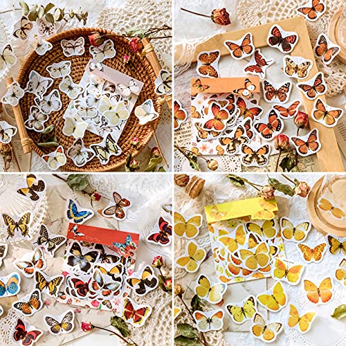 360 Pieces Butterfly Stickers Set  - Decorative Colorful Assorted Insects Decals for Scrapbooking DIY Arts Crafts Album Bullet Journals Junk Journal Planners Water Bottles Phone Cases Laptops