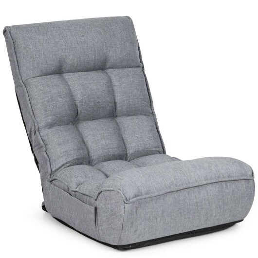 4-Position Adjustable Floor Chair Folding Lazy Sofa