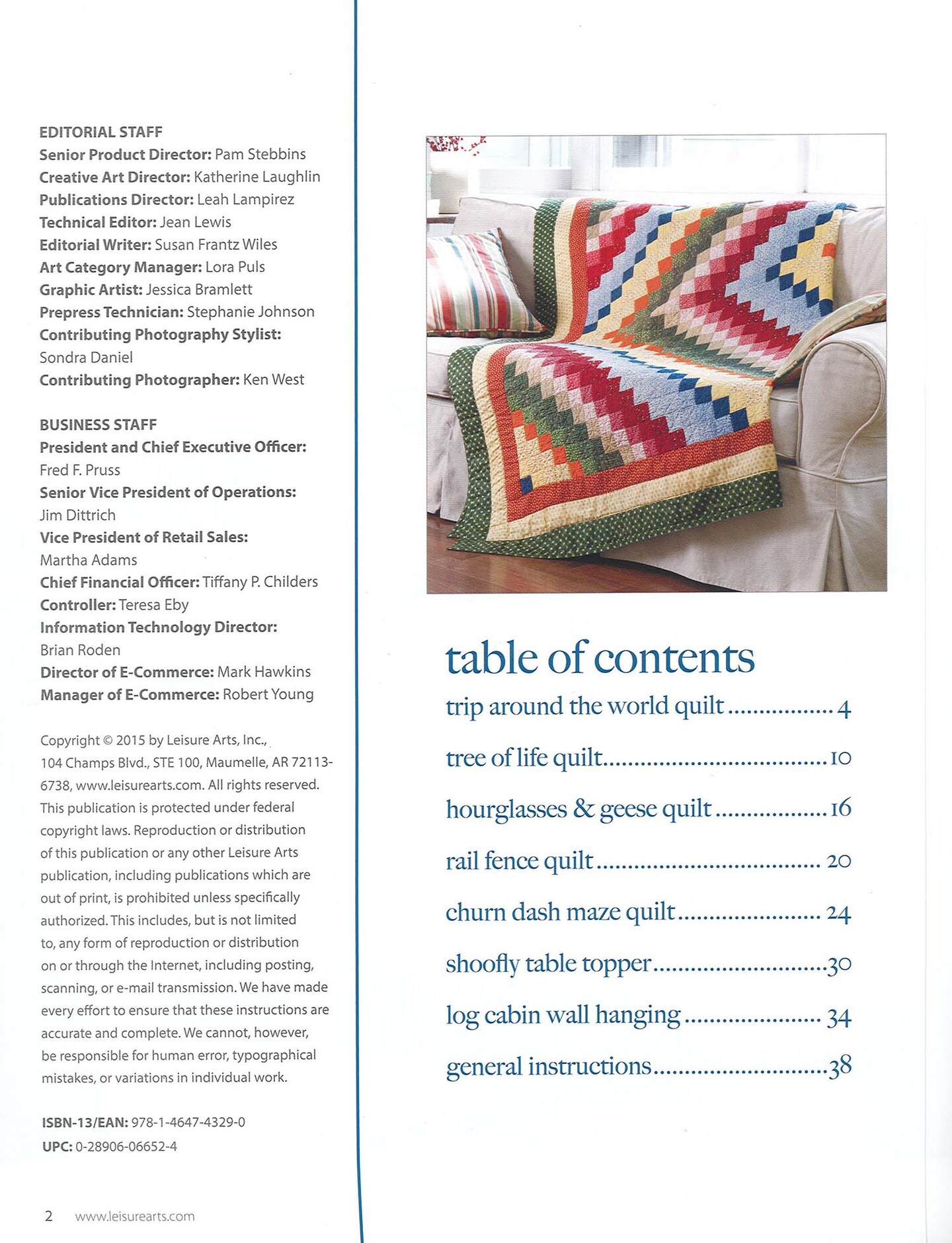 Leisure Arts Classic Quilts Quilting Book