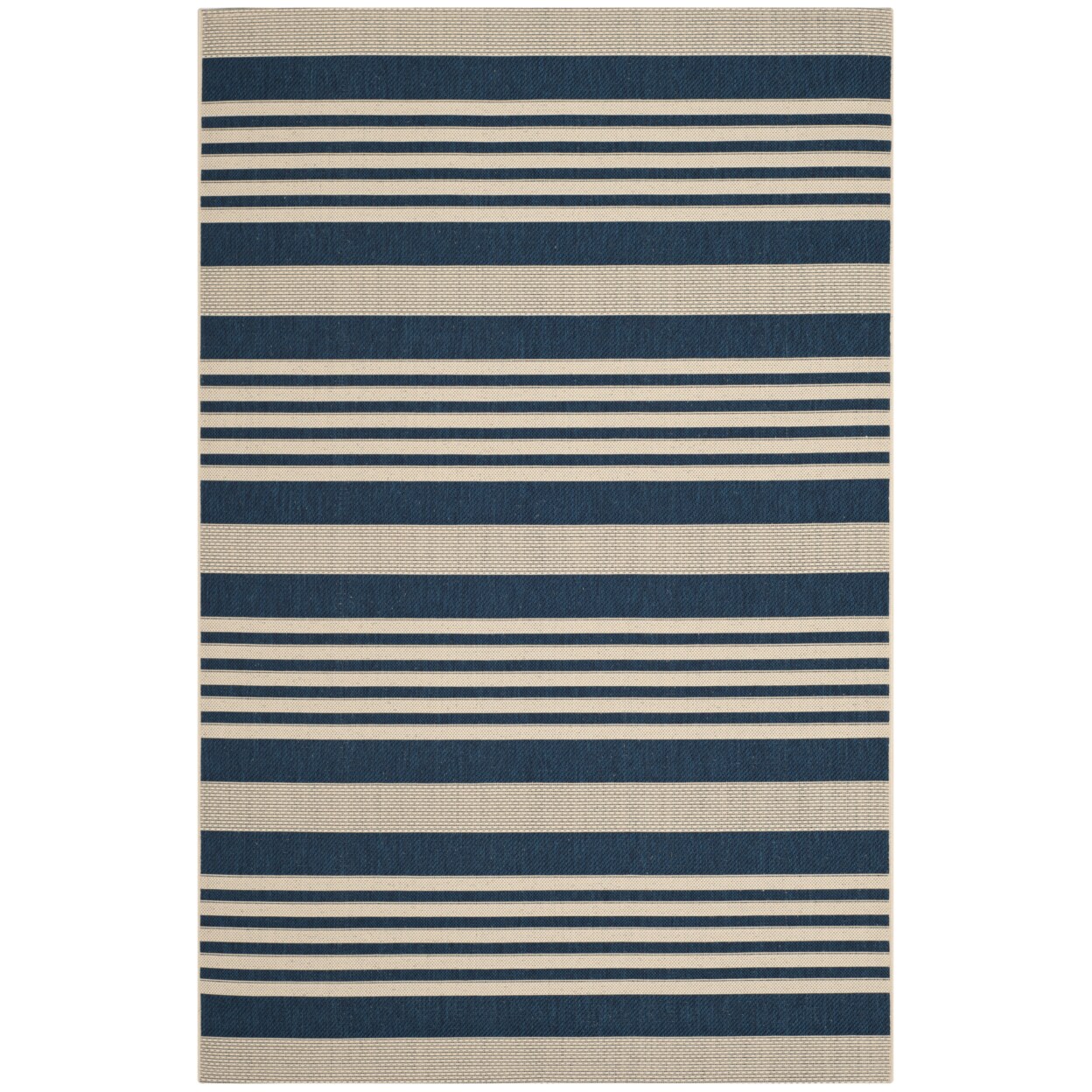 Safavieh Indoor Outdoor Cy6062-268 Courtyard Navy / Beige Rug