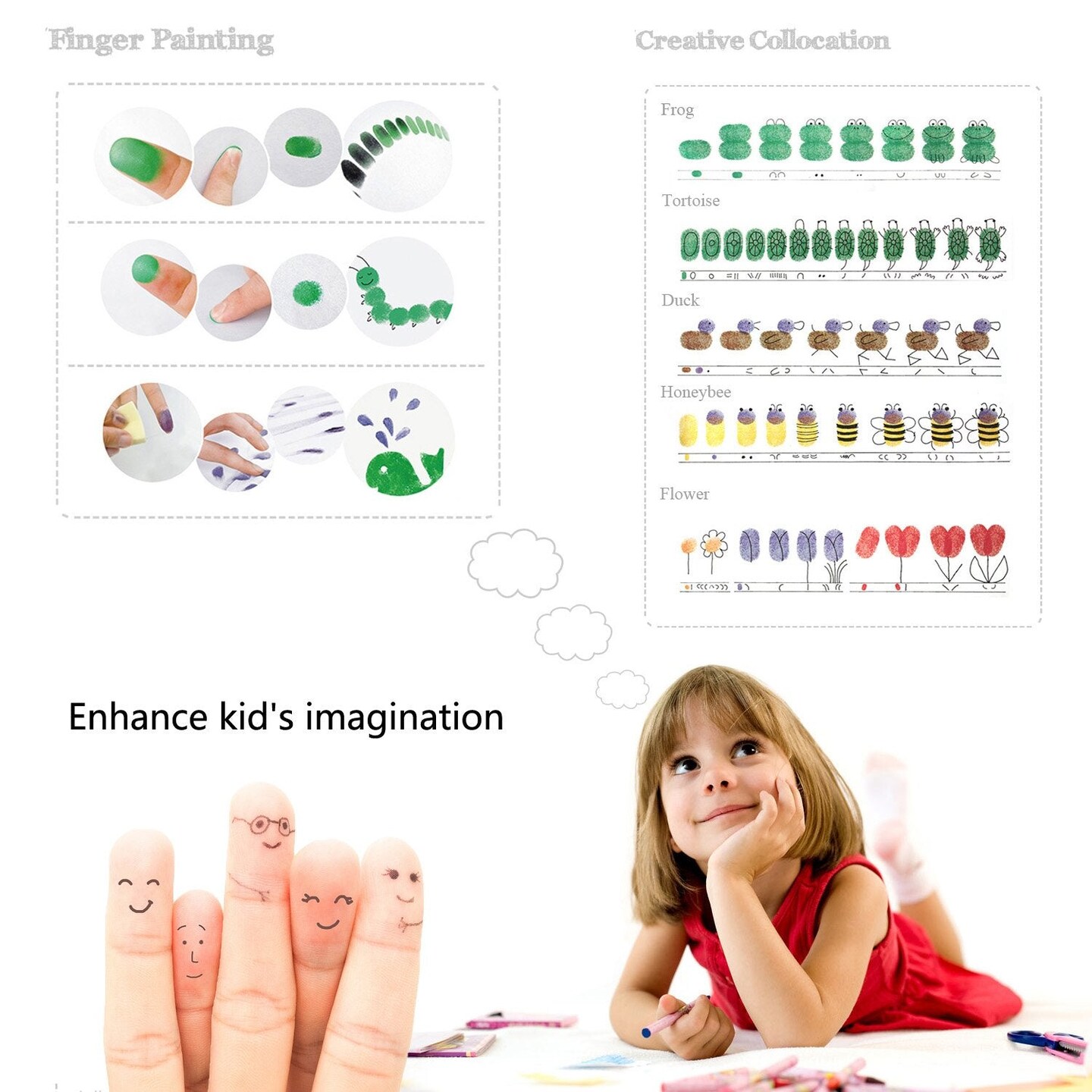 20 Colors Craft Ink Pad Stamps Partner Diy Color, Rainbow Finger Ink pad for kids (pack of 20)