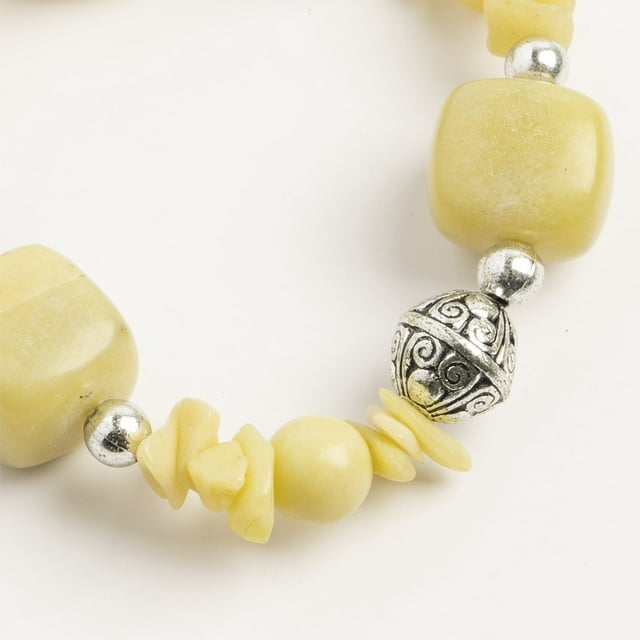 Earth's Jewels Semi-Precious New Jade Natural Green Bracelet #94