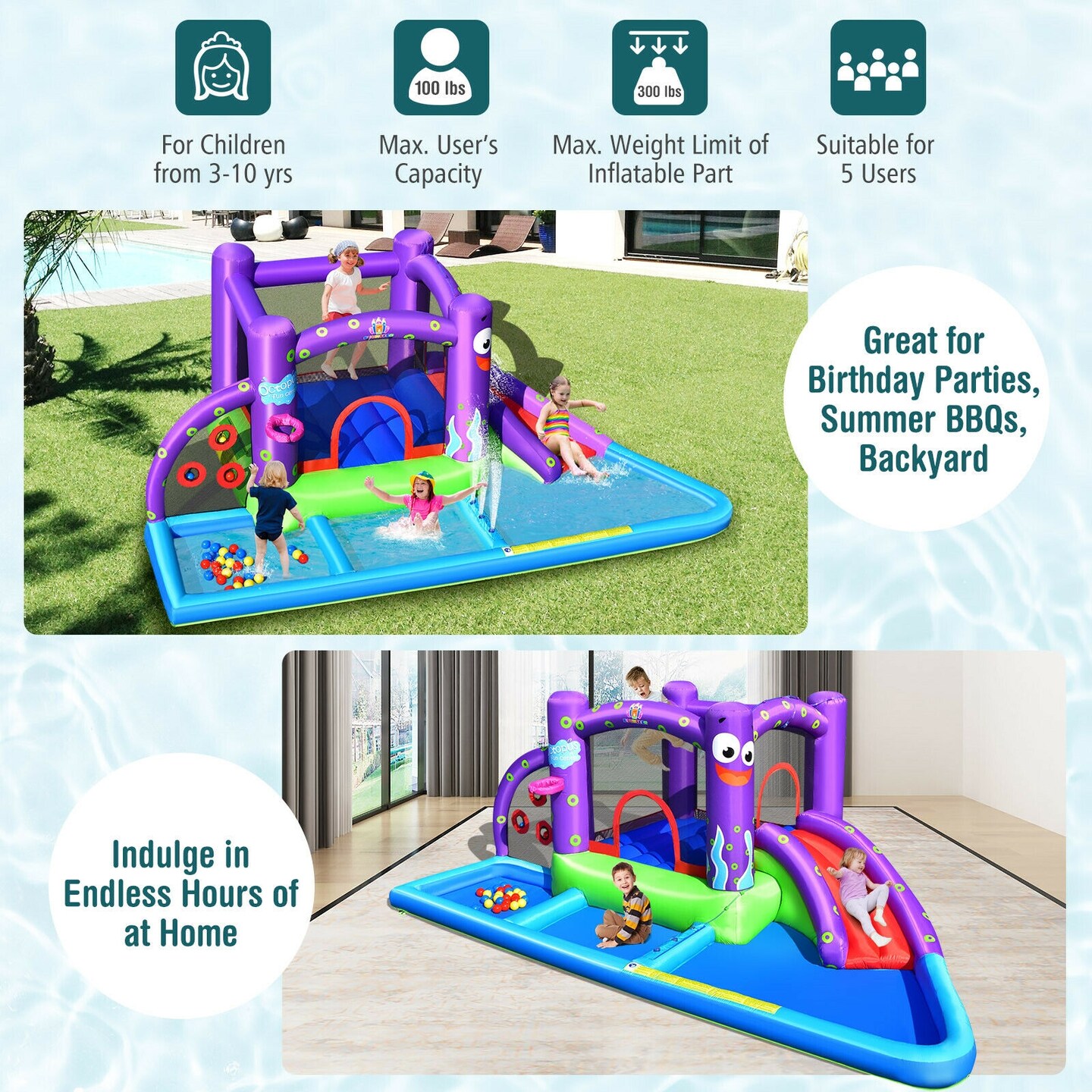 Inflatable Water Slide Castle
