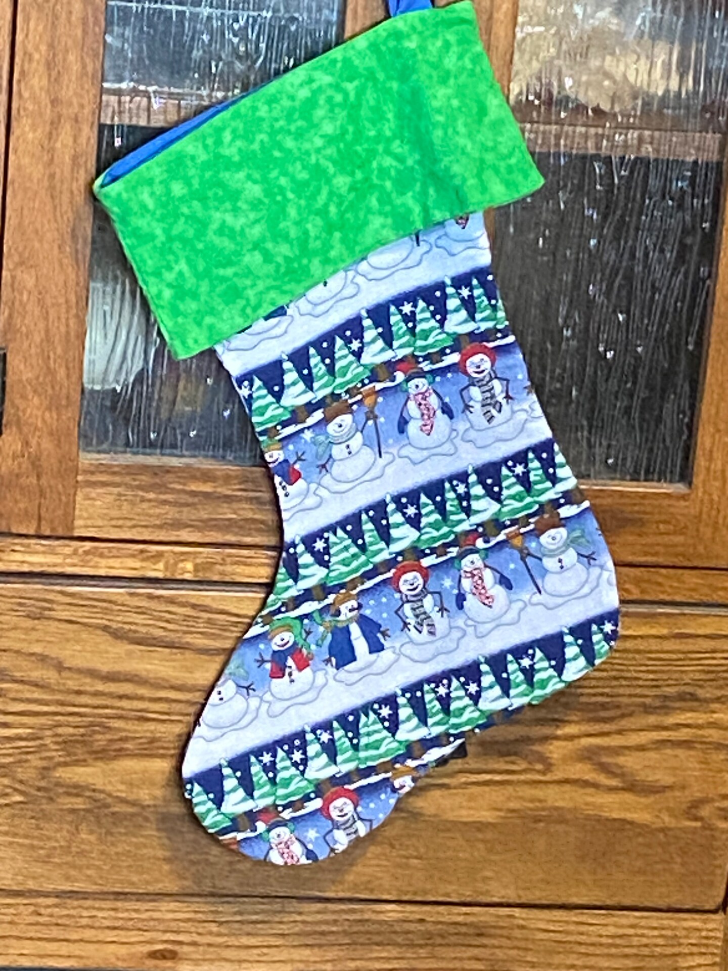 Snowman Personalized Needlepoint Stocking