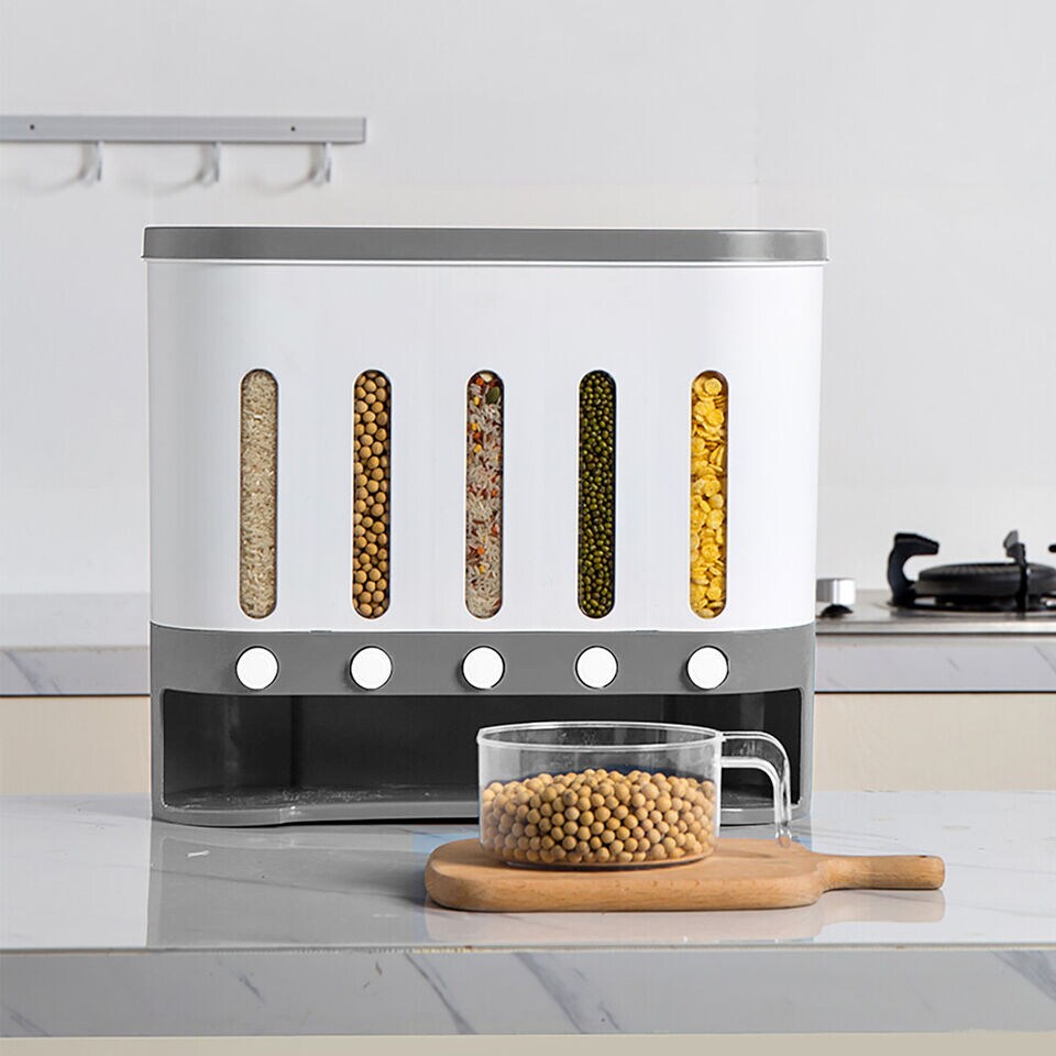 Cereal Dispenser Rice Grain Dry Food Container Storage