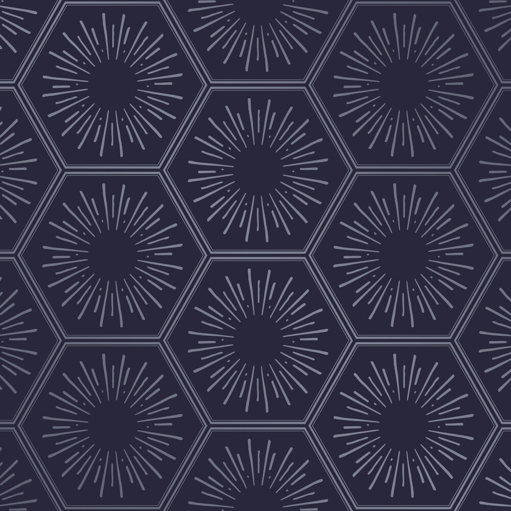 Tempaper Hello Sunshine Peel and Stick Wallpaper Metallic Royal Blue