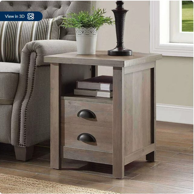 Granary Rustic Gray Modern Farmhouse End Table