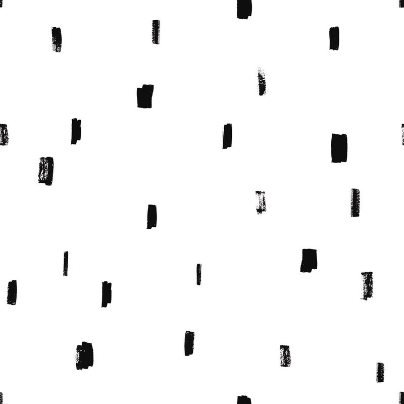 Tempaper Brushmarks Peel and Stick Wallpaper Ink Black