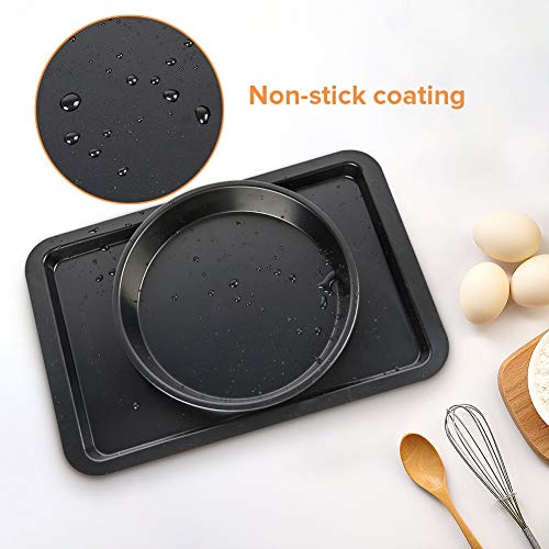 5 Pieces Nonstick Bakeware Set,  Bakeware Include Cookie Sheet, Loaf Pan, Square Pan, Round Cake Pan, 12 Cups Muffin Pan