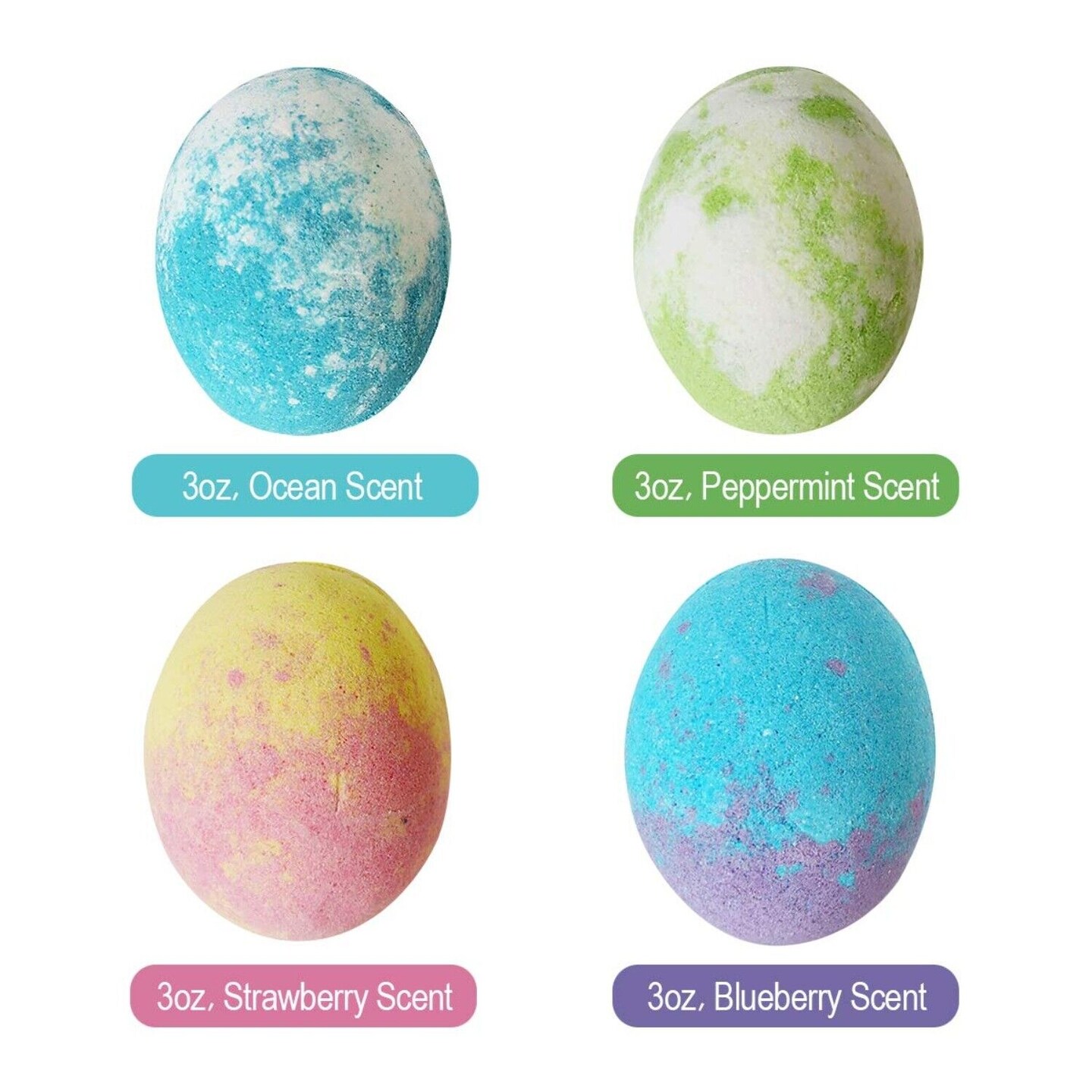 Natural Organic Easter Egg Bath Bomb for Kids 12 packs
