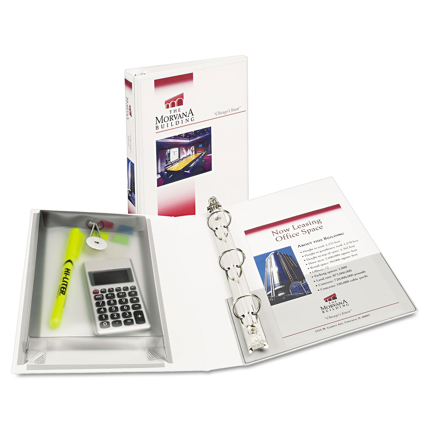 Avery Mini Size Protect and Store View Binder with Round Rings, 3 Rings, 1&#x22; Capacity, 8.5 x 5.5, White