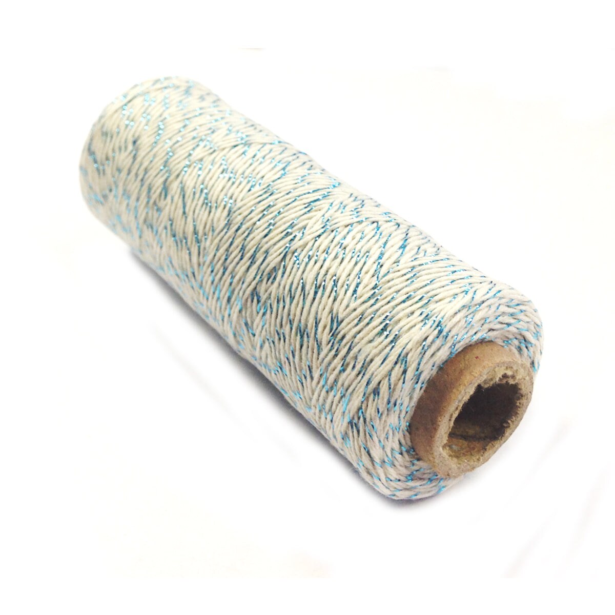 Wrapables Cotton Baker&#x27;s Twine 4ply 110 Yard, Blue Metalic