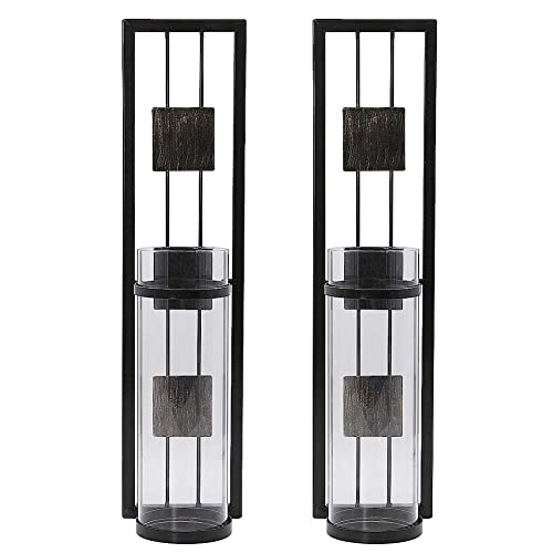 2 Pack Wall Sconce Candle Holder Metal Wall Decorations for Living Room, Bathroom, Dining Room,