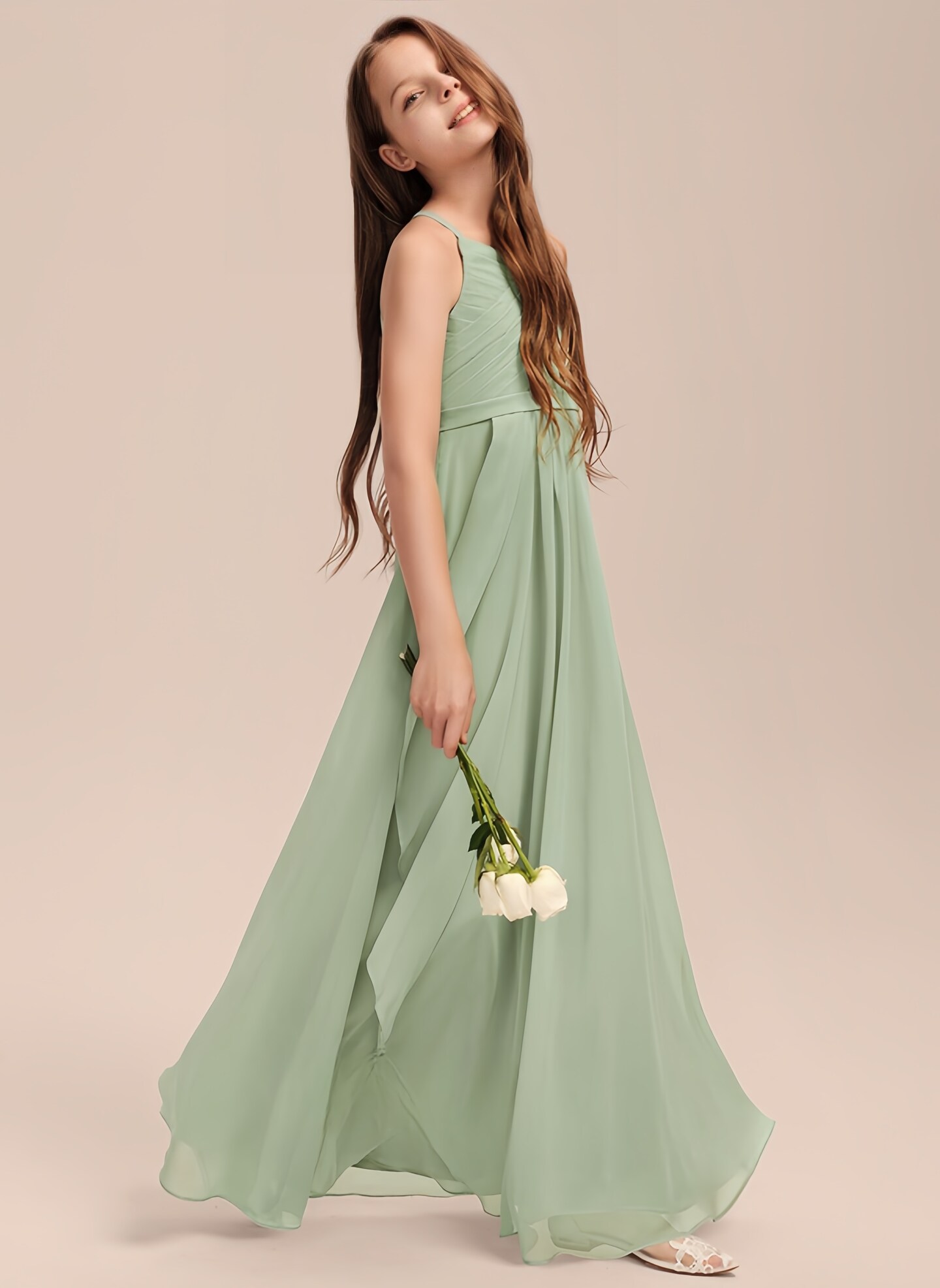 Celadon Colored Bridesmaids Dresses