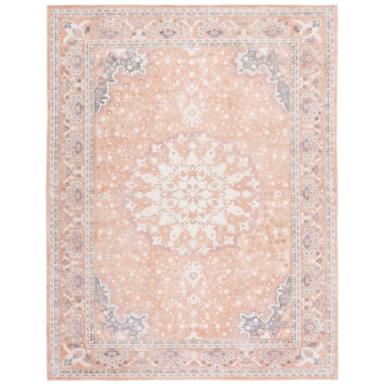 Safavieh Restoration Vintage Rvt710P Rust / Orange Rug Transitional Hand