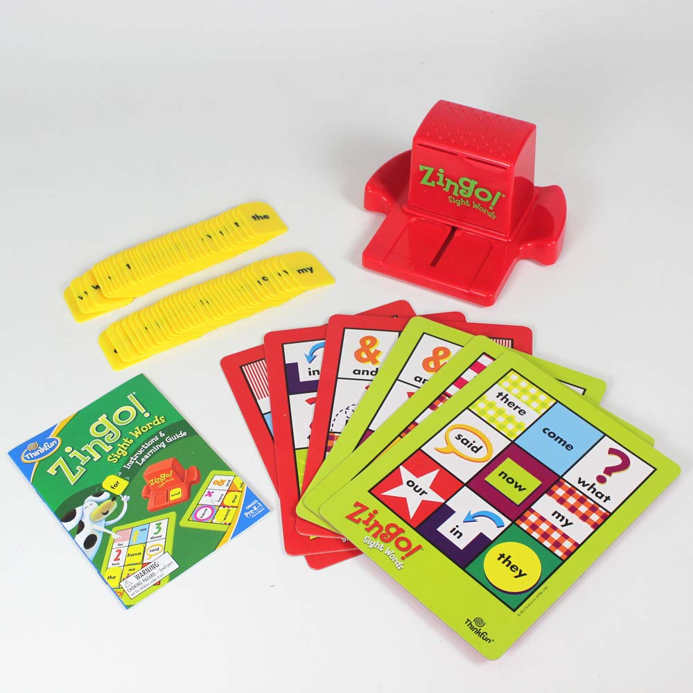 Zingo Sight Words Award Winning Early Reading Game for Pre-K to 2nd Grade - Toy of the Year Finalist, A Fun and Educational Game Developed by Educators for Boys and Girls, Multicolor