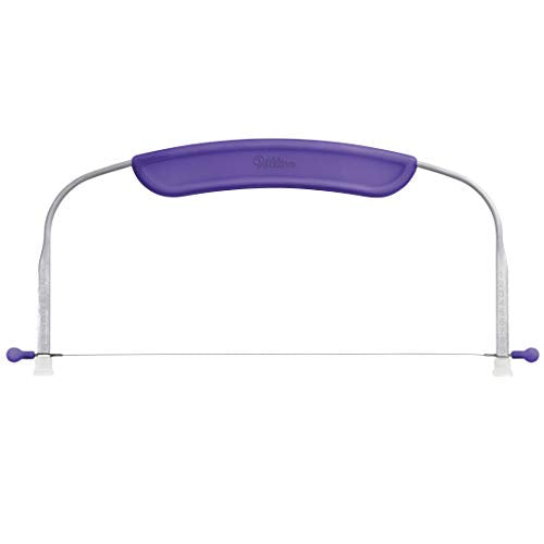 Adjustable Cake Leveler for Leveling and Torting, 12 x 6.25-Inch, White/Purple