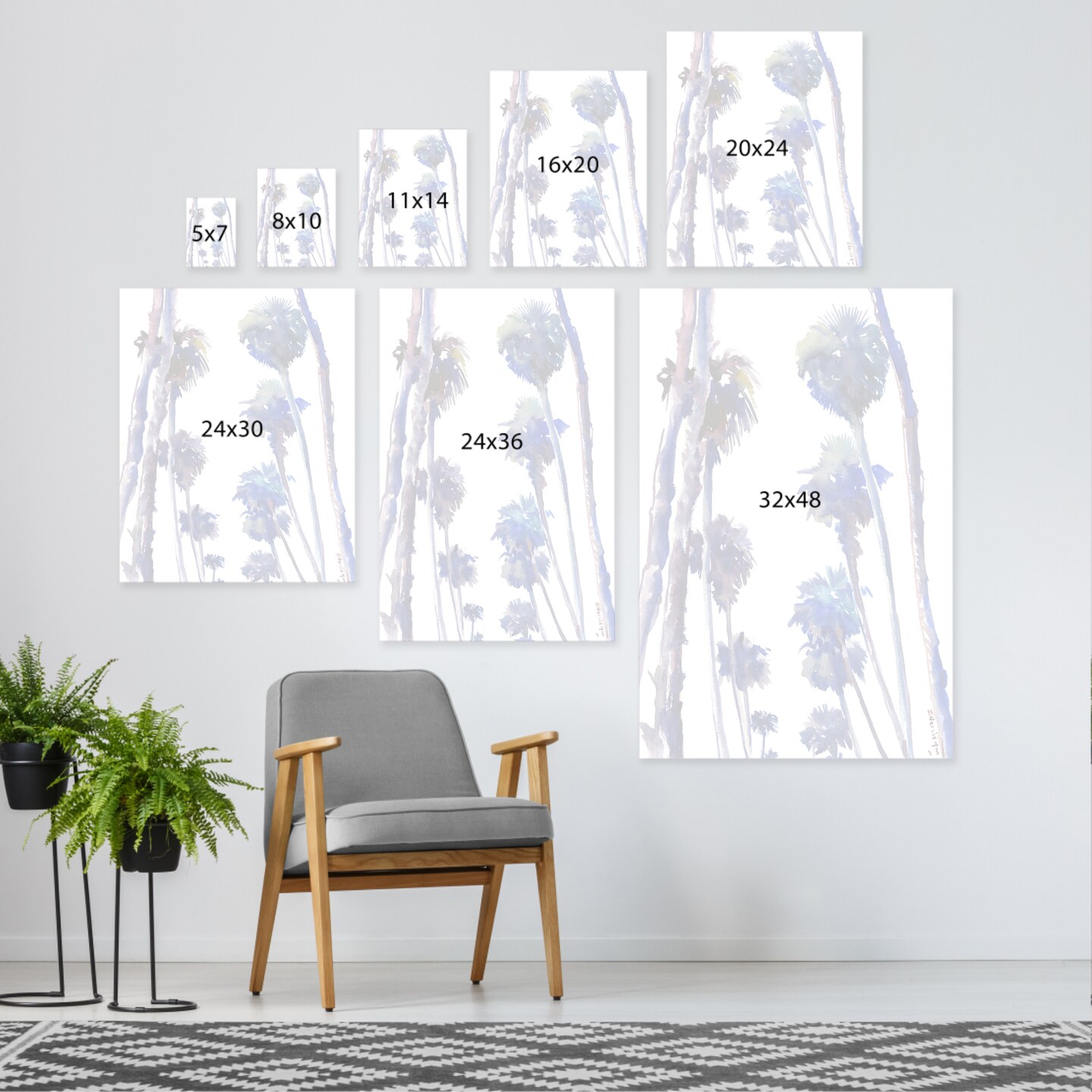 Palm Trees by Suren Nersisyan  Gallery Wrapped Canvas - Americanflat