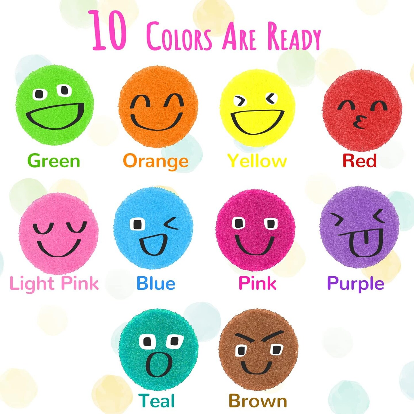 Ohuhu Washable Large Dot Markers for Toddler 10 Colors Bingo