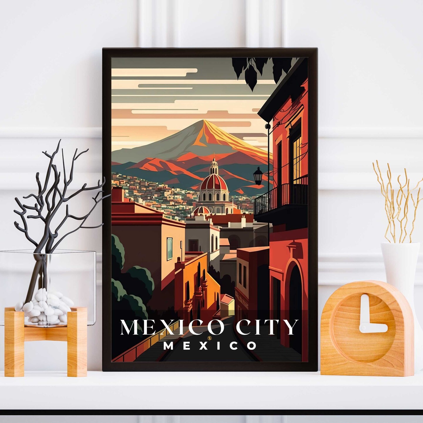 Mexico City Poster, World Travel Print, Office Poster, Home Decor