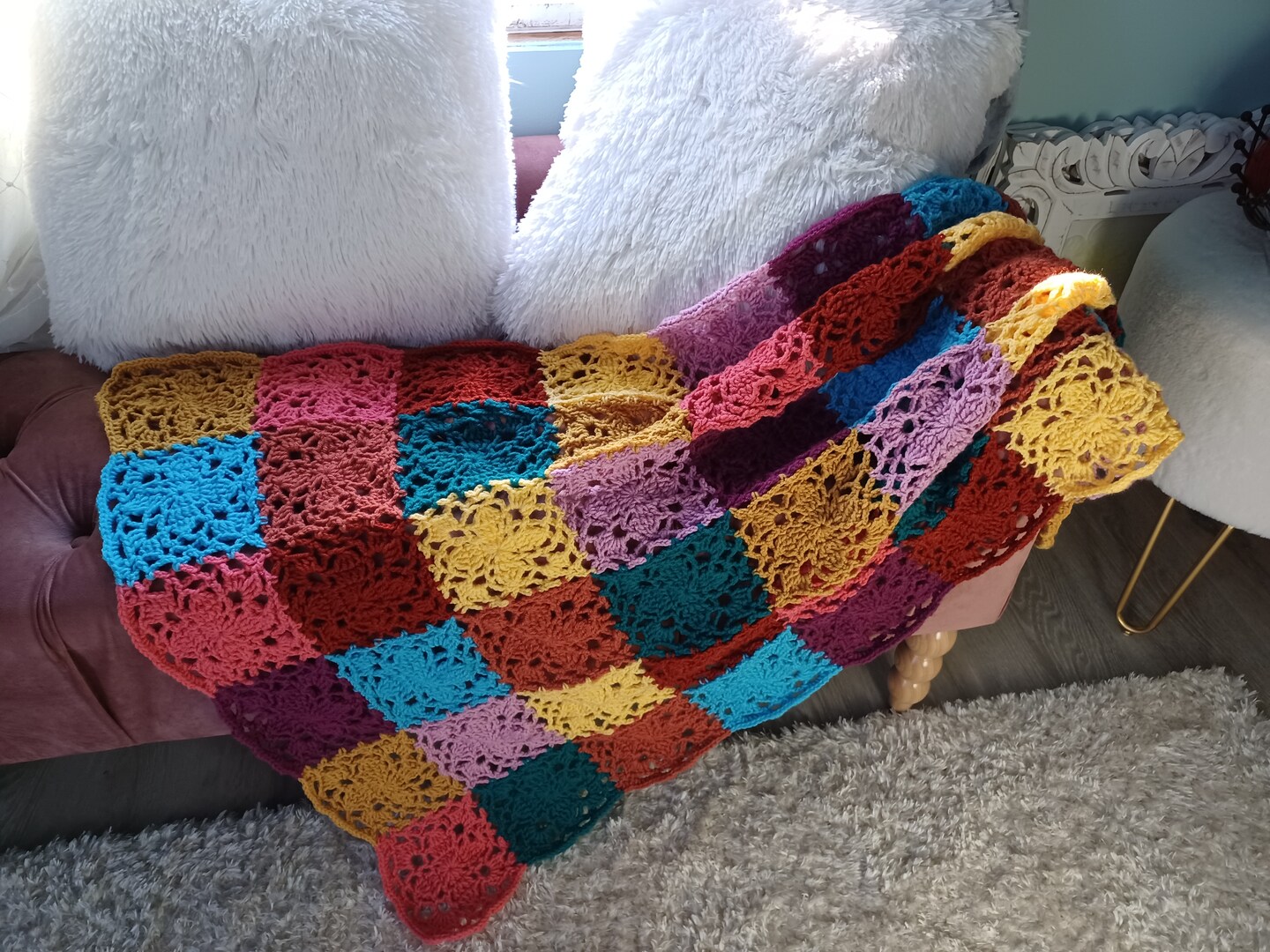 HANDMADE WINTER GARDEN CROCHET FLORAL THROW MakerPlace by Michaels