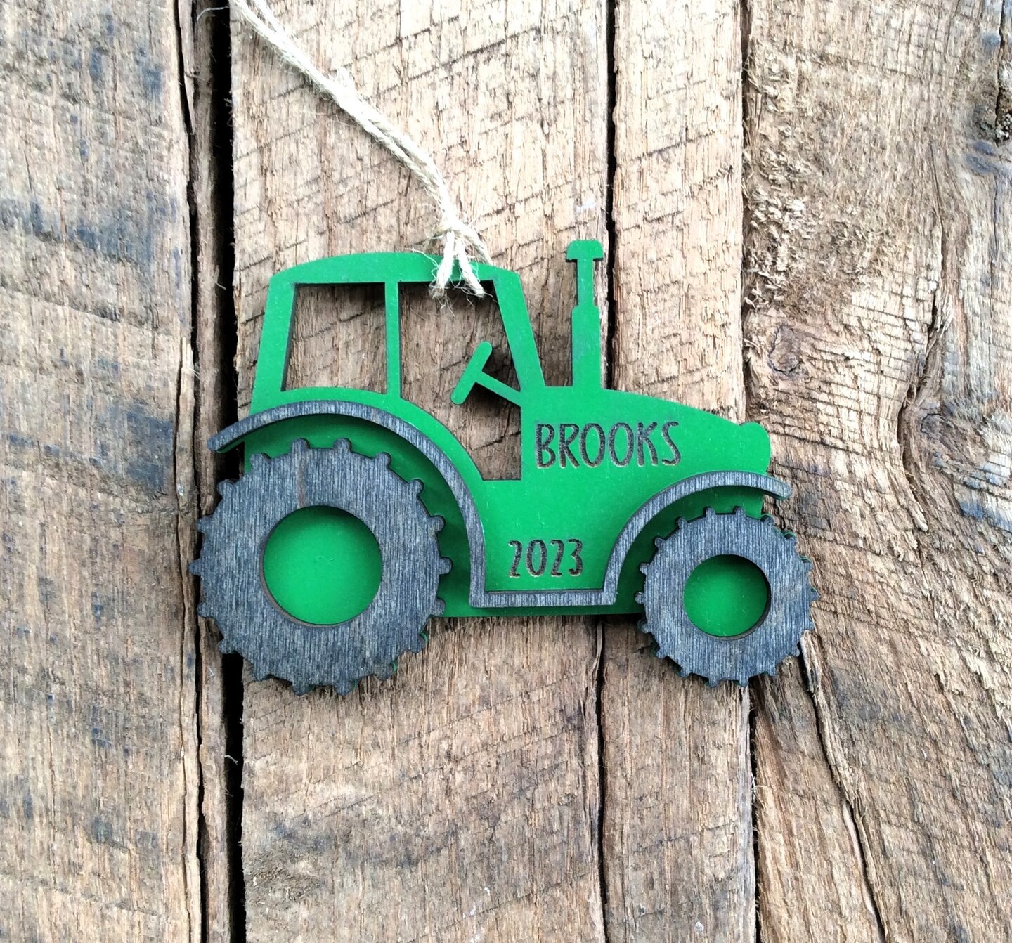 Tractor Ornament, Personalized Rustic Farm Tractor, Tractor Gifts ...