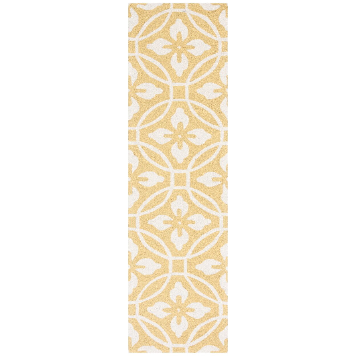Safavieh Four Seasons Frs236D Gold / Ivory Rug Geometric Pattern Hand Hooked Rug