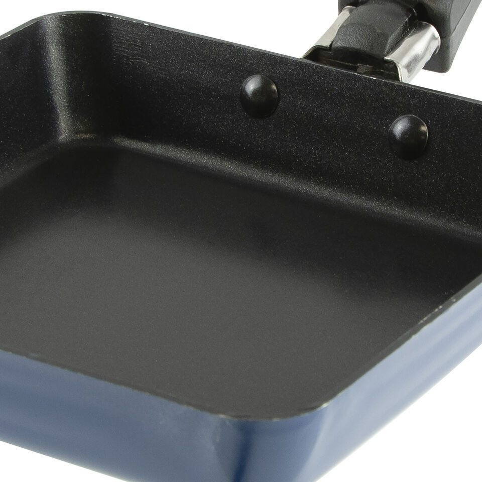 Gold Coast 6&#x22; Non-Stick Mini Blue Frying Pan with Bonus 8&#x22; Spatula.