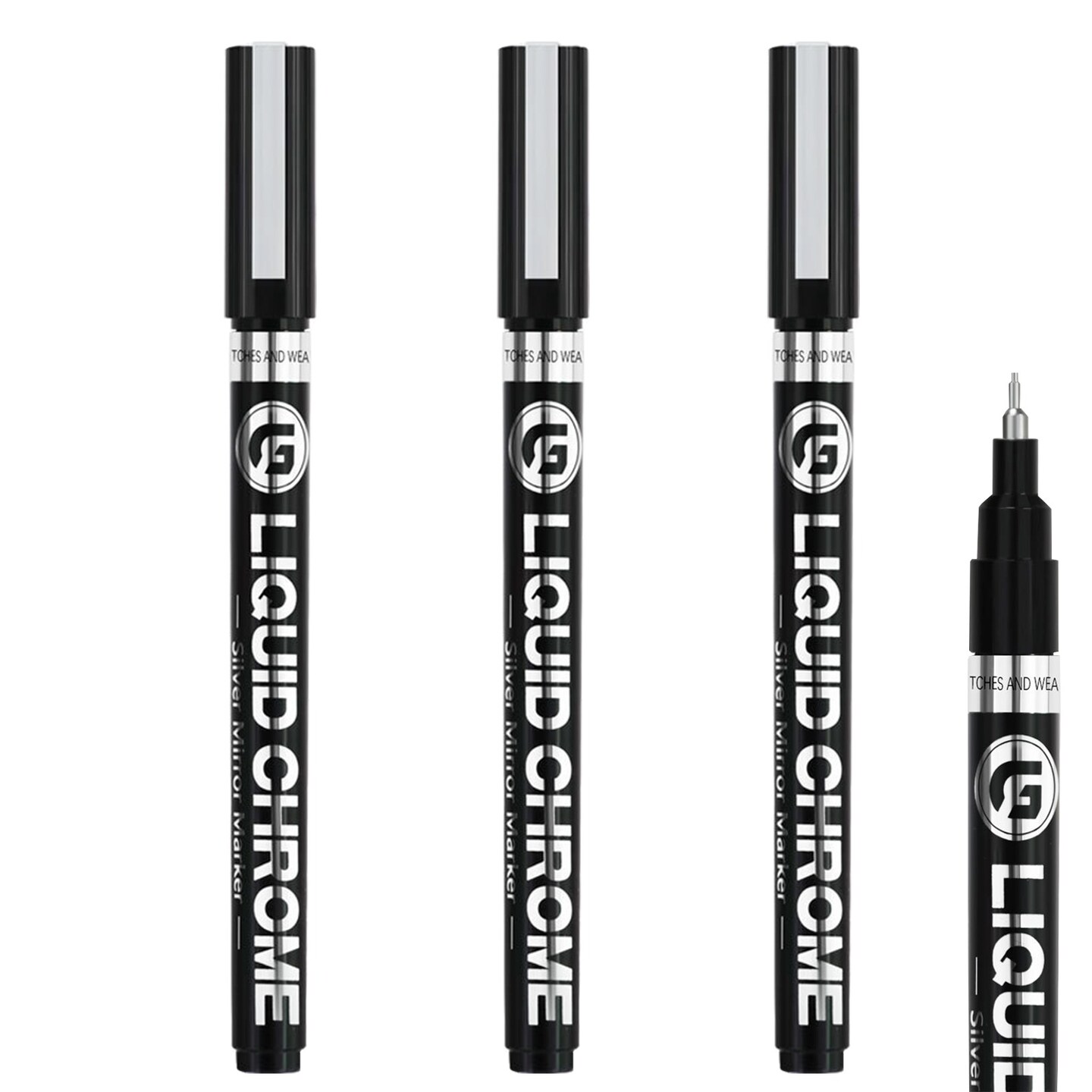 Silver Art Liquid Mirror Chrome Highlight Marker Pen - DIY Multifunctional Tool